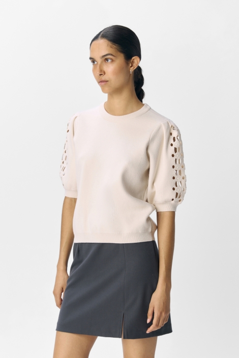 Object objyuki s/s re knit pullover noos